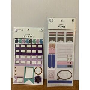 U Style Journal Stickers (379 PCs) And Sticky Flags (200 PCs)